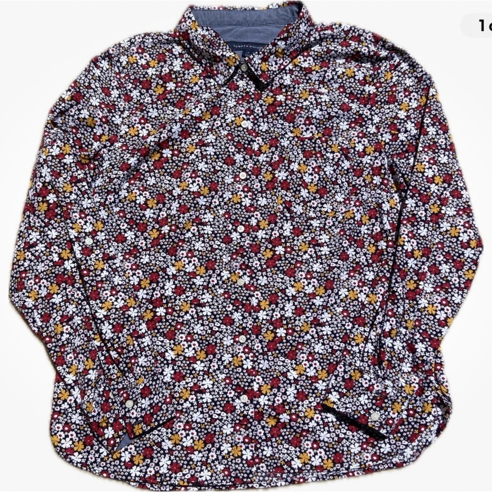 Tommy Hilfiger Red and Yellow Floral woman’s  Shirt